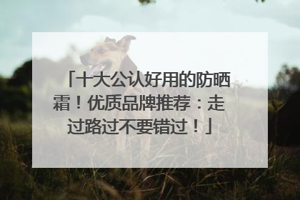 十大公认好用的防晒霜！优质品牌推荐：走过路过不要错过！