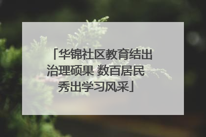 华锦社区教育结出治理硕果 数百居民秀出学习风采
