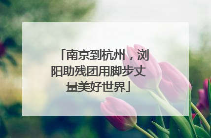 南京到杭州，浏阳助残团用脚步丈量美好世界