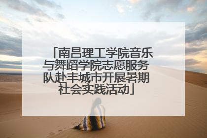 南昌理工学院音乐与舞蹈学院志愿服务队赴丰城市开展暑期社会实践活动