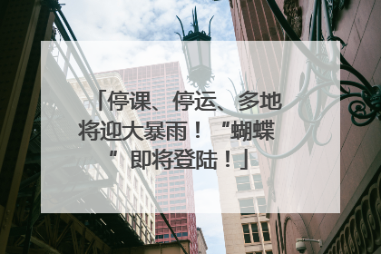 停课、停运、多地将迎大暴雨！“蝴蝶”即将登陆！