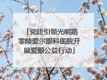 党建引领光明路 零陵爱尔眼科医院开展爱眼公益行动