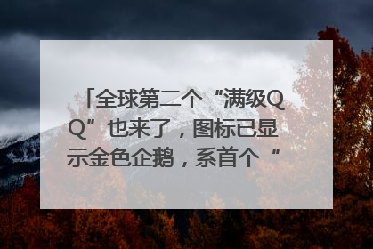 全球第二个“满级QQ”也来了，图标已显示金色企鹅，系首个“满级QQ”的小号