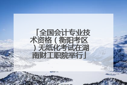 全国会计专业技术资格（衡阳考区）无纸化考试在湖南财工职院举行