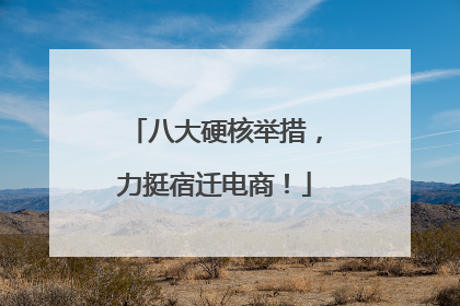 八大硬核举措，力挺宿迁电商！