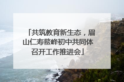 共筑教育新生态，眉山仁寿鳌峰初中共同体召开工作推进会