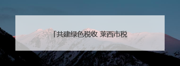 共建绿色税收 莱西市税务局举办专题宣传活动