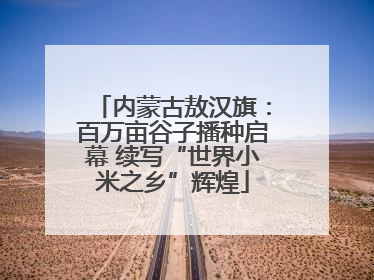 内蒙古敖汉旗：百万亩谷子播种启幕 续写“世界小米之乡”辉煌