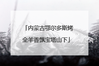 内蒙古鄂尔多斯烤全羊香飘宝塔山下