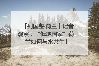 列国鉴·荷兰丨记者观察：“低地国家”荷兰如何与水共生