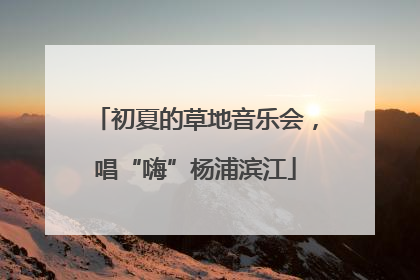 初夏的草地音乐会，唱“嗨”杨浦滨江