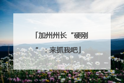 加州州长“硬刚”：来抓我吧