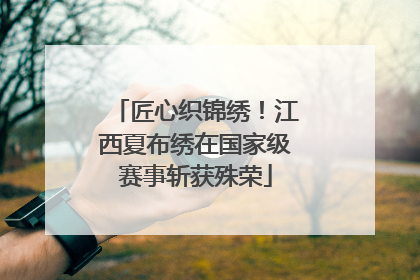 匠心织锦绣！江西夏布绣在国家级赛事斩获殊荣