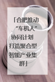 合肥推动“车机人”协同计划 打造聚合型智能产业集群