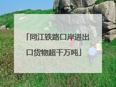 同江铁路口岸进出口货物超千万吨