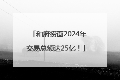 和府捞面2024年交易总额达25亿！