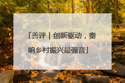 善评｜创新驱动，奏响乡村振兴最强音