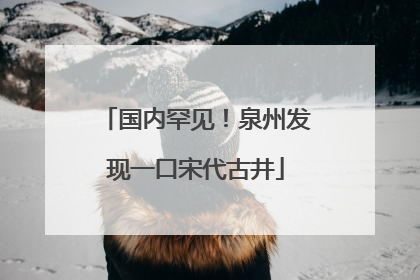 国内罕见！泉州发现一口宋代古井