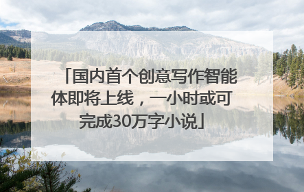 国内首个创意写作智能体即将上线，一小时或可完成30万字小说
