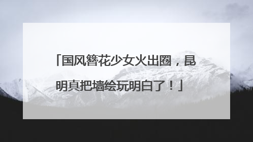 国风簪花少女火出圈，昆明真把墙绘玩明白了！