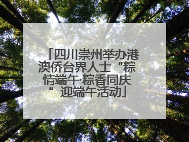 四川崇州举办港澳侨台界人士“粽情端午·粽香同庆”迎端午活动