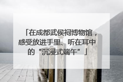 在成都武侯祠博物馆，感受放进手里、听在耳中的“沉浸式端午”