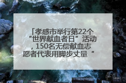 孝感市举行第22个“世界献血者日”活动，150名无偿献血志愿者代表用脚步丈量“中华孝爱第一山”