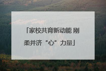家校共育新动能 刚柔并济“心”力量