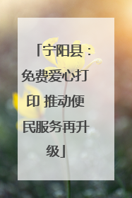 宁阳县：免费爱心打印 推动便民服务再升级