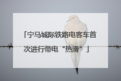 宁马城际铁路电客车首次进行带电“热滑”