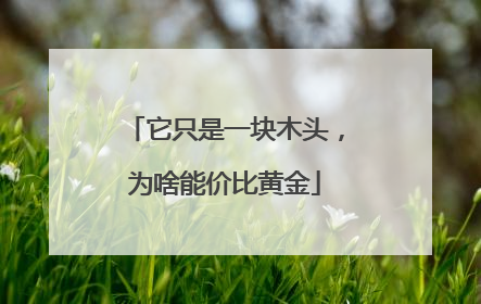 它只是一块木头，为啥能价比黄金