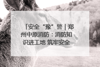 安全“豫”警｜郑州中原消防：消防知识进工地 筑牢安全“防火墙”