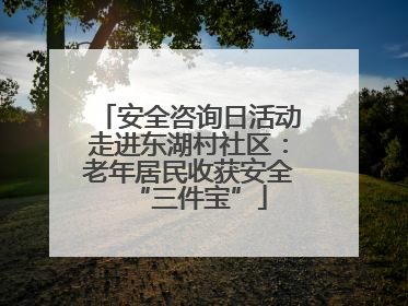 安全咨询日活动走进东湖村社区：老年居民收获安全“三件宝”