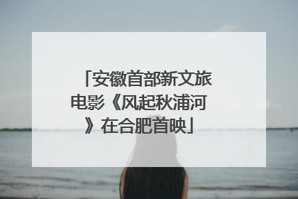安徽首部新文旅电影《风起秋浦河》在合肥首映