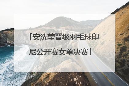 安洗莹晋级羽毛球印尼公开赛女单决赛