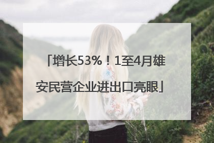 增长53%！1至4月雄安民营企业进出口亮眼