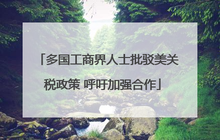 多国工商界人士批驳美关税政策 呼吁加强合作