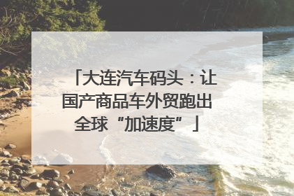 大连汽车码头：让国产商品车外贸跑出全球“加速度”