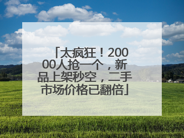 太疯狂！20000人抢一个，新品上架秒空，二手市场价格已翻倍