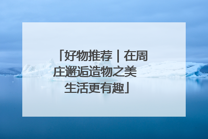 好物推荐｜在周庄邂逅造物之美 生活更有趣