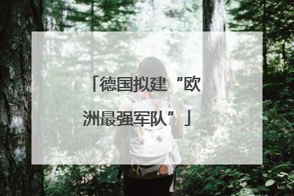 德国拟建“欧洲最强军队”