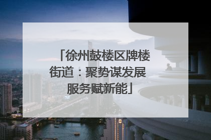 徐州鼓楼区牌楼街道：聚势谋发展 服务赋新能