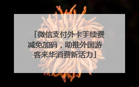 微信支付外卡手续费减免加码，助推外国游客来华消费新活力