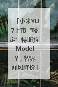 小米YU7上市“咬定”特斯拉Model Y，智界闻风降价