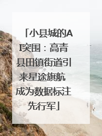 小县城的AI突围：高青县田镇街道引来星途旗航 成为数据标注先行军