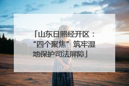 山东日照经开区：“四个聚焦”筑牢湿地保护司法屏障