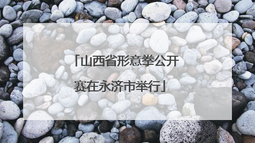 山西省形意拳公开赛在永济市举行