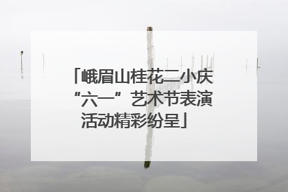 峨眉山桂花二小庆“六一”艺术节表演活动精彩纷呈