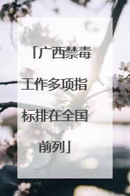 广西禁毒工作多项指标排在全国前列