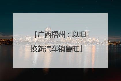 广西梧州：以旧换新汽车销售旺